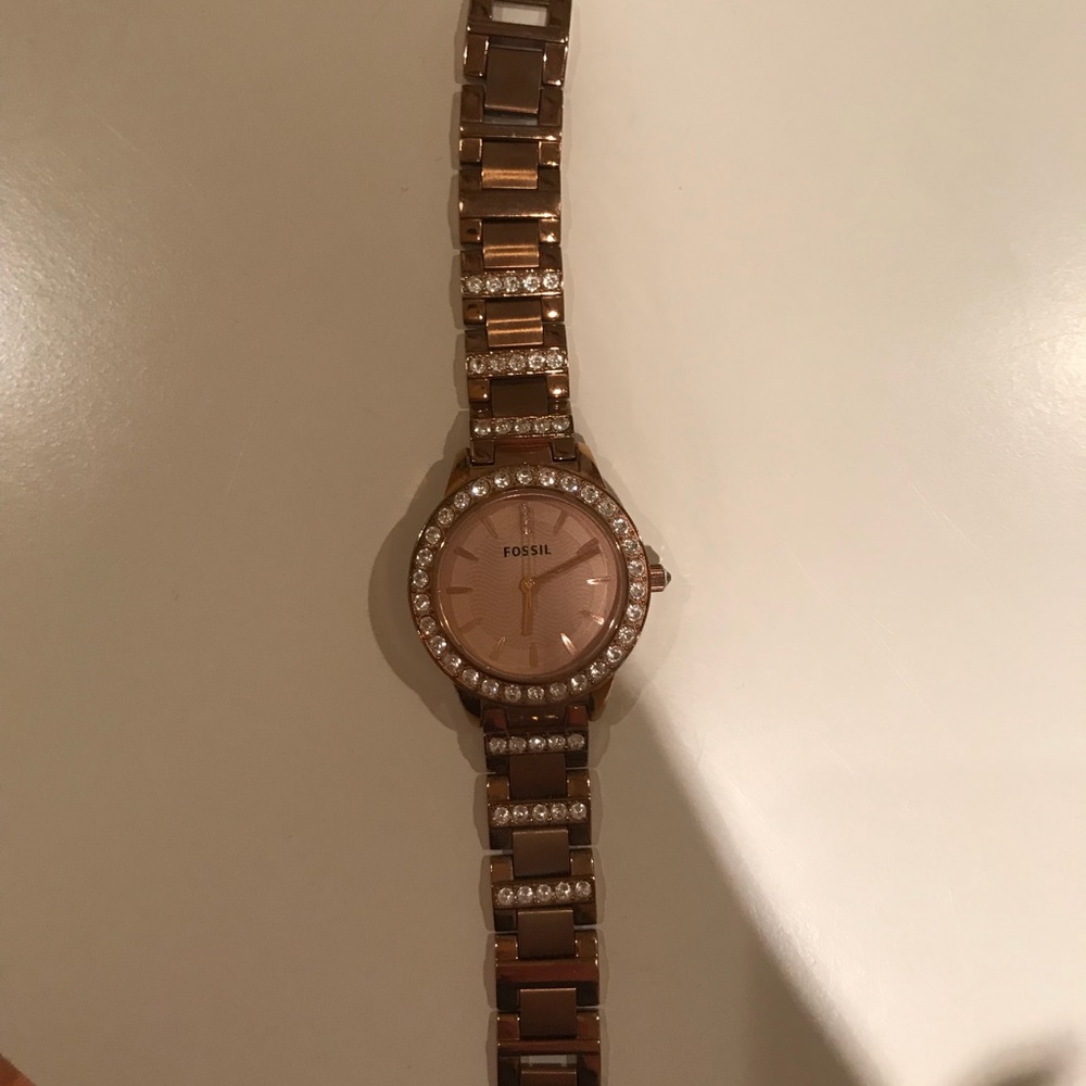 Fossil rose gold watch